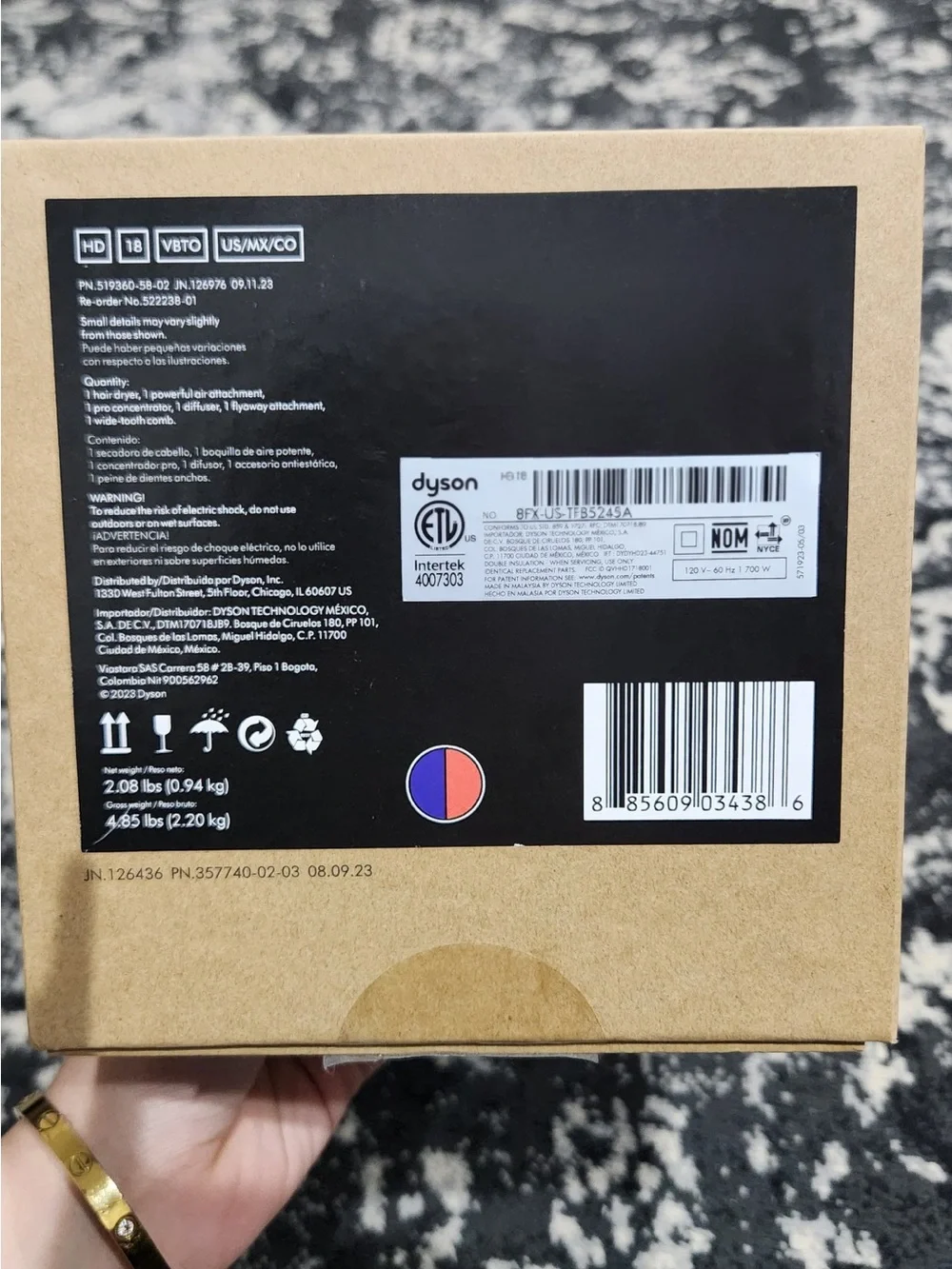 Dyson Supersonic R Handheld Hair Dryer — Blue and Orange BRAND NEW IN BOX
